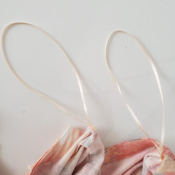 Rose + Olive LS Peach & Blue Top Swim Coverup Small - Picture 8 of 9